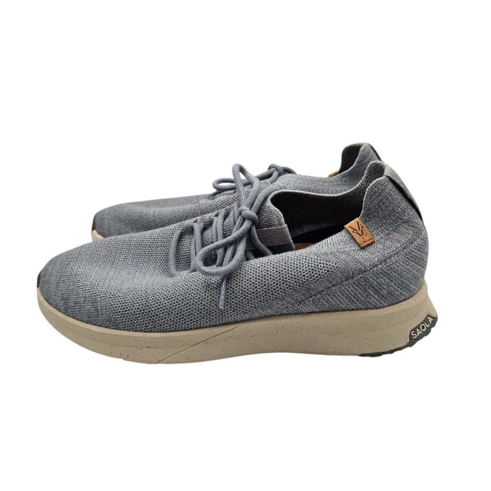 Saola Cannon Knit II Men’s Size 10 Gray Sustainable Sneakers